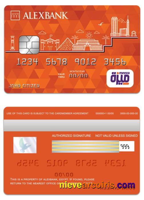 Egypt Alexbank mezza card